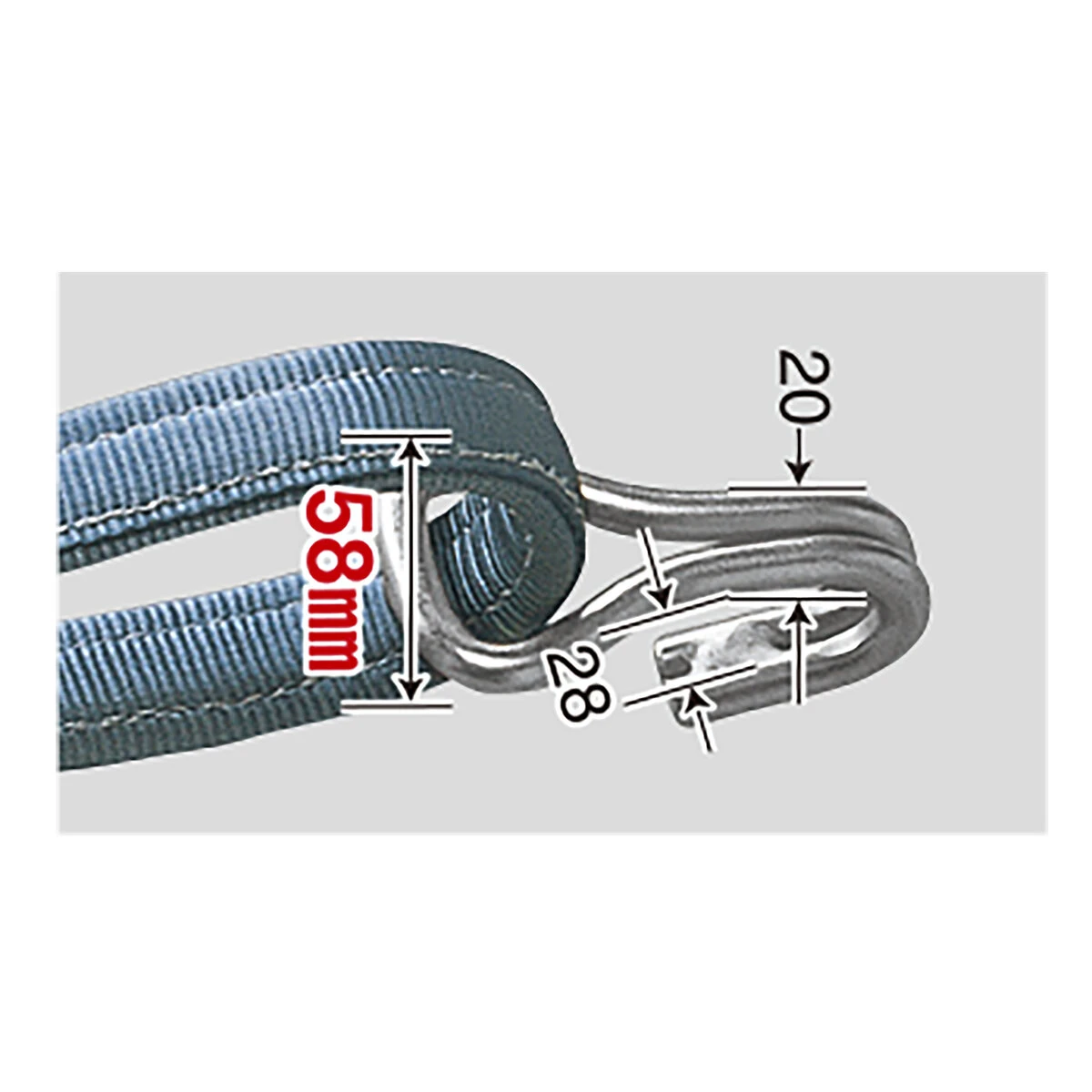 ベルト荷締機 ラッシングベルト 巾50 固定1m 巻取5m J・Uフック