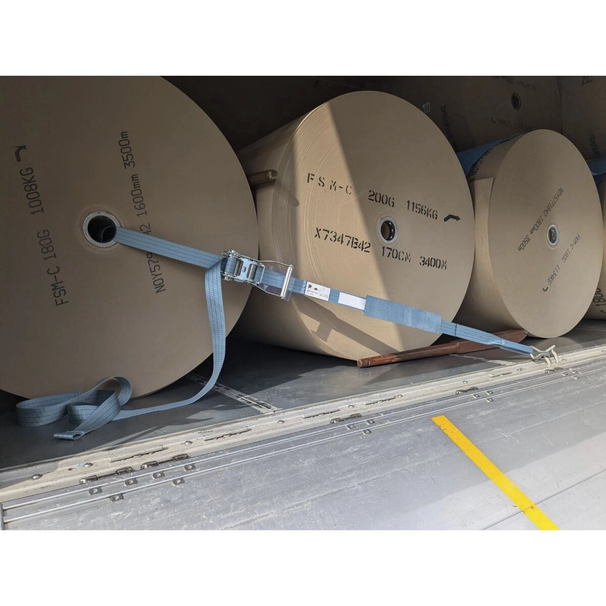 ベルト荷締機 ラッシングベルト 巾50 固定1m 巻取5m J・Uフック