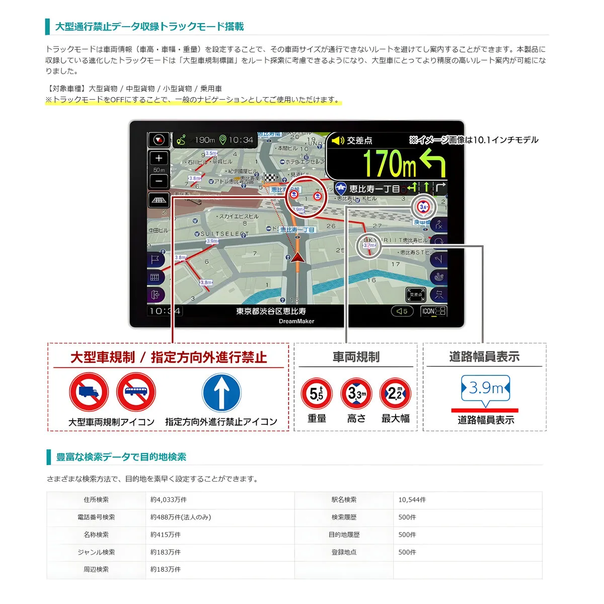 トラック ポータブルナビ 2026