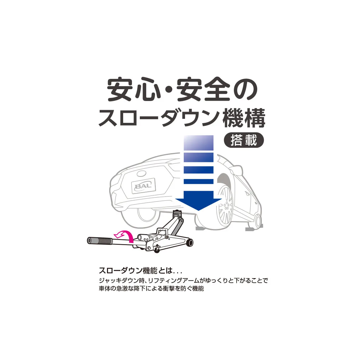 油圧式ハイリフトジャッキ 2.8t