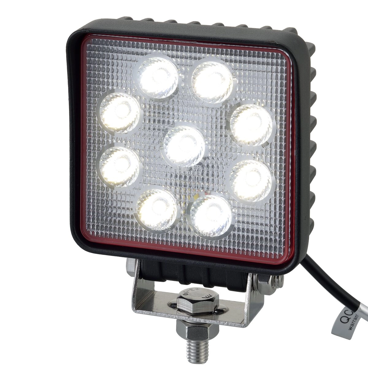 LEDワークランプ 2色切替タイプ 白色/電球色 9LED DC12～24V 防水