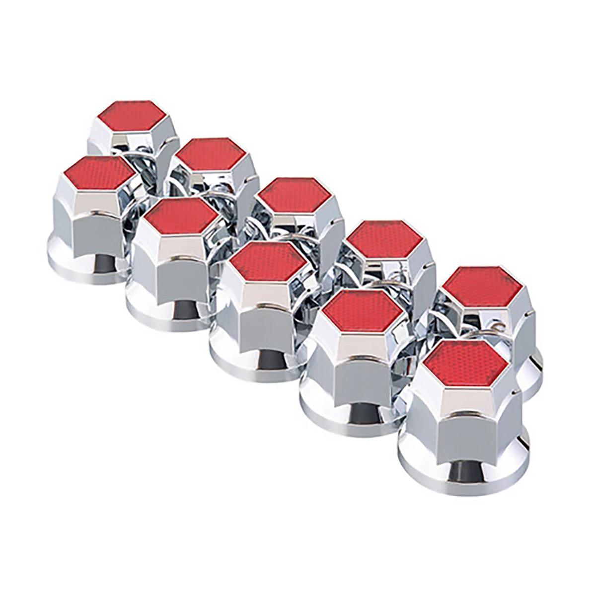 プラナットキャップ 33mm 10ヶ入 赤色レンズ付 フロント リア
