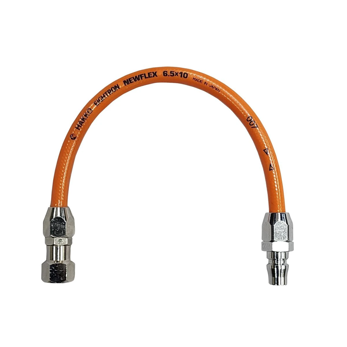 ウレタンホース プラグ付き エアーツール手元用 内径6.5mm 300mm